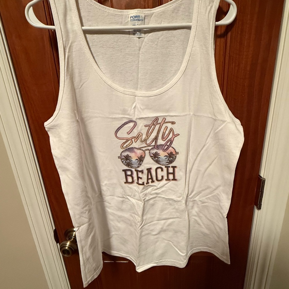 White Beach Tank Top